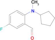 2-[cyclopentyl(methyl)amino]-5-fluorobenzaldehyde