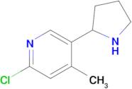 2-Chloro-4-methyl-5-(pyrrolidin-2-yl)pyridine