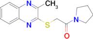 2-[(3-methylquinoxalin-2-yl)sulfanyl]-1-(pyrrolidin-1-yl)ethan-1-one