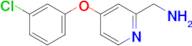 [4-(3-chlorophenoxy)pyridin-2-yl]methanamine