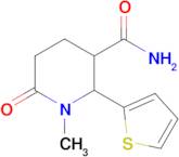 1-Methyl-6-oxo-2-(thiophen-2-yl)piperidine-3-carboxamide