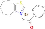 3-(2-Oxo-2-phenylethyl)-4h,5h,6h,7h,8h-cyclohepta[d][1,3]thiazol-3-ium bromide