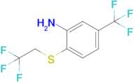 2-[(2,2,2-trifluoroethyl)sulfanyl]-5-(trifluoromethyl)aniline