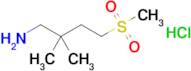 4-Methanesulfonyl-2,2-dimethylbutan-1-amine hydrochloride