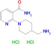 2-[4-(aminomethyl)piperidin-1-yl]pyridine-3-carboxamide dihydrochloride