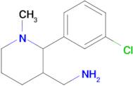 [2-(3-chlorophenyl)-1-methylpiperidin-3-yl]methanamine