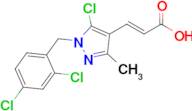 (2e)-3-{5-chloro-1-[(2,4-dichlorophenyl)methyl]-3-methyl-1h-pyrazol-4-yl}prop-2-enoic acid