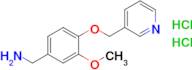 [3-methoxy-4-(pyridin-3-ylmethoxy)phenyl]methanamine dihydrochloride