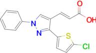 (2e)-3-[3-(5-chlorothiophen-2-yl)-1-phenyl-1h-pyrazol-4-yl]prop-2-enoic acid