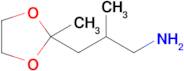 2-Methyl-3-(2-methyl-1,3-dioxolan-2-yl)propan-1-amine