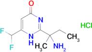 2-(2-aminobutan-2-yl)-6-(difluoromethyl)-1,4-dihydropyrimidin-4-one hydrochloride