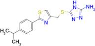 5-[({2-[4-(propan-2-yl)phenyl]-1,3-thiazol-4-yl}methyl)sulfanyl]-4h-1,2,4-triazol-3-amine