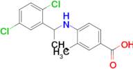 4-{[1-(2,5-dichlorophenyl)ethyl]amino}-3-methylbenzoic acid