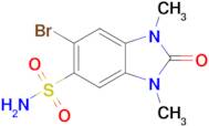 6-Bromo-1,3-dimethyl-2-oxo-2,3-dihydro-1h-1,3-benzodiazole-5-sulfonamide