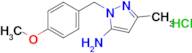1-[(4-methoxyphenyl)methyl]-3-methyl-1H-pyrazol-5-amine hydrochloride