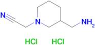 2-[3-(aminomethyl)piperidin-1-yl]acetonitrile dihydrochloride