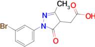 2-[1-(3-bromophenyl)-3-methyl-5-oxo-4,5-dihydro-1h-pyrazol-4-yl]acetic acid