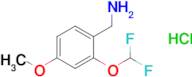 [2-(difluoromethoxy)-4-methoxyphenyl]methanamine hydrochloride