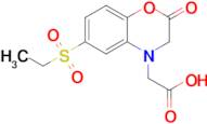 2-[6-(ethanesulfonyl)-2-oxo-3,4-dihydro-2h-1,4-benzoxazin-4-yl]acetic acid