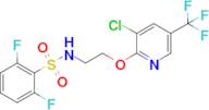 n-(2-{[3-chloro-5-(trifluoromethyl)pyridin-2-yl]oxy}ethyl)-2,6-difluorobenzene-1-sulfonamide