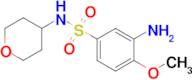 3-Amino-4-methoxy-N-(oxan-4-yl)benzene-1-sulfonamide