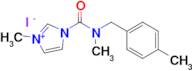3-Methyl-1-{methyl[(4-methylphenyl)methyl]carbamoyl}-1h-imidazol-3-ium iodide