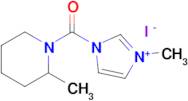 3-Methyl-1-(2-methylpiperidine-1-carbonyl)-1h-imidazol-3-ium iodide