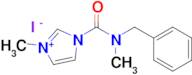 1-[benzyl(methyl)carbamoyl]-3-methyl-1h-imidazol-3-ium iodide