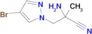 2-Amino-3-(4-bromo-1h-pyrazol-1-yl)-2-methylpropanenitrile