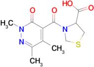 3-(2,5,6-Trimethyl-3-oxo-2,3-dihydropyridazine-4-carbonyl)-1,3-thiazolidine-4-carboxylic acid