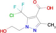 5-(Chlorodifluoromethyl)-1-(2-hydroxyethyl)-3-methyl-1h-pyrazole-4-carboxylic acid