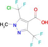 5-(Chlorodifluoromethyl)-1-methyl-3-(trifluoromethyl)-1h-pyrazole-4-carboxylic acid