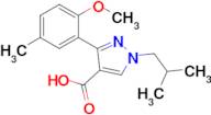 3-(2-Methoxy-5-methylphenyl)-1-(2-methylpropyl)-1h-pyrazole-4-carboxylic acid