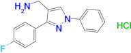 [3-(4-fluorophenyl)-1-phenyl-1h-pyrazol-4-yl]methanamine hydrochloride