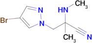 3-(4-Bromo-1h-pyrazol-1-yl)-2-methyl-2-(methylamino)propanenitrile