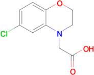 2-(6-Chloro-3,4-dihydro-2h-1,4-benzoxazin-4-yl)acetic acid