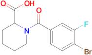 1-(4-Bromo-3-fluorobenzoyl)piperidine-2-carboxylic acid