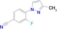 3-Fluoro-4-(3-methyl-1h-pyrazol-1-yl)benzonitrile