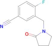 4-Fluoro-3-[(2-oxopyrrolidin-1-yl)methyl]benzonitrile