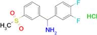 (3,4-Difluorophenyl)(3-methanesulfonylphenyl)methanamine hydrochloride