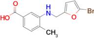 3-{[(5-bromofuran-2-yl)methyl]amino}-4-methylbenzoic acid