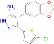 4-(1,3-Dioxaindan-5-yl)-3-(5-chlorothiophen-2-yl)-1h-pyrazol-5-amine