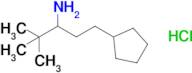 1-Cyclopentyl-4,4-dimethylpentan-3-amine hydrochloride