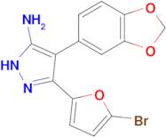 4-(1,3-Dioxaindan-5-yl)-3-(5-bromofuran-2-yl)-1h-pyrazol-5-amine