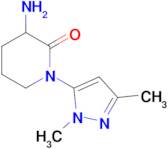 3-Amino-1-(1,3-dimethyl-1h-pyrazol-5-yl)piperidin-2-one