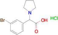 2-(3-Bromophenyl)-2-(pyrrolidin-1-yl)acetic acid hydrochloride