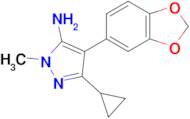 4-(2H-1,3-benzodioxol-5-yl)-3-cyclopropyl-1-methyl-1H-pyrazol-5-amine