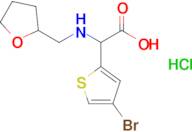 2-(4-Bromothiophen-2-yl)-2-[(oxolan-2-ylmethyl)amino]acetic acid hydrochloride