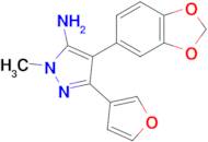 4-(2H-1,3-benzodioxol-5-yl)-3-(furan-3-yl)-1-methyl-1H-pyrazol-5-amine