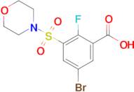 5-Bromo-2-fluoro-3-(morpholine-4-sulfonyl)benzoic acid